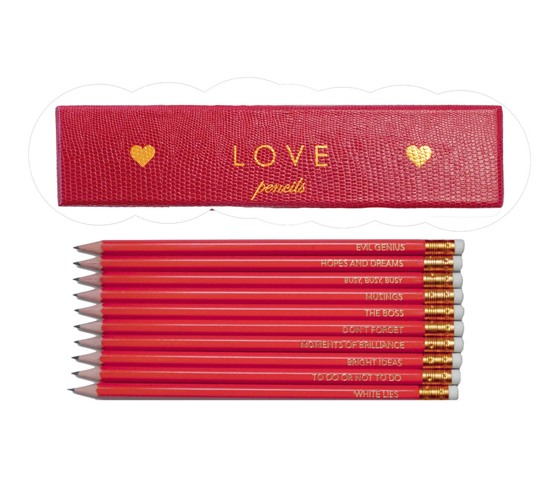 LOVE Pencils - Box of 10 Pencils in Cherry